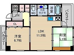 ルンガヴィータ 2LDKの間取図画像