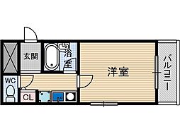 グランディール茨木 1Kの間取図画像
