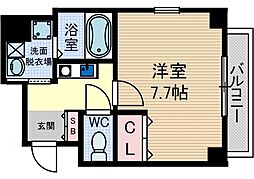 ヴェルデカーナ茨木 1Kの間取図画像