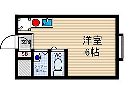 プラットホーム総持寺駅前 ワンルームの間取図画像