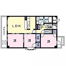 コスモスシンコ 3LDKの間取図画像