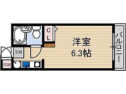 シャローム2 ワンルームの間取図画像
