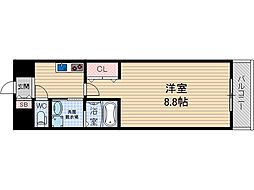 彩都シオン 1Kの間取図画像