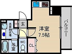 ザ・レジデンスイバラキ ワンルームの間取図画像