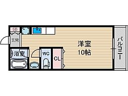パルプラザ茨木 ワンルームの間取図画像