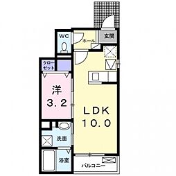 センターロード.ヒムロ 1LDKの間取図画像