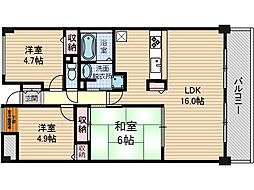 ジャルダン平田 3LDKの間取図画像