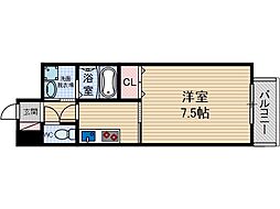 アムールガレット 1Kの間取図画像