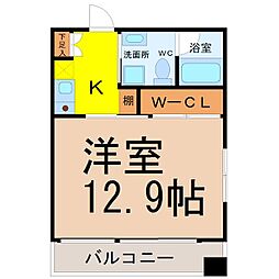 リバーフロントレジデンス 1Kの間取図画像