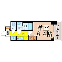 プレサンス広小路通葵 1Kの間取図画像