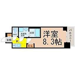 S-RESIDENCE熱田 1Kの間取図画像