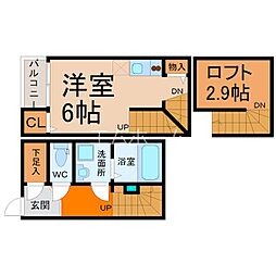 ルークス名古屋 1Kの間取図画像