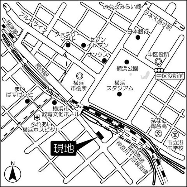 パークフラッツ横濱公園 0304｜神奈川県横浜市中区扇町1丁目(賃貸マンション1DK・3階・32.29㎡)の写真 その12