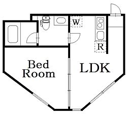 仮）Decor Bloccoときわ台 1階1LDKの間取り