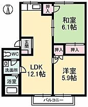 香川県丸亀市飯山町川原（賃貸アパート2LDK・2階・50.78㎡） その2