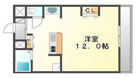 香川県高松市錦町１丁目(賃貸マンション1K・7階・37.50㎡)の写真 その4