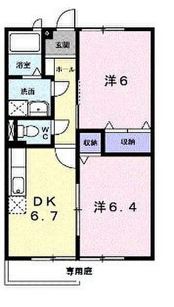 香川県坂出市西大浜北４丁目(賃貸アパート2DK・1階・46.13㎡)の写真 その2