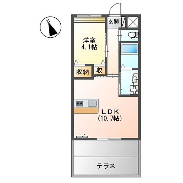 エスポワール ｜香川県高松市勅使町(賃貸マンション1LDK・1階・38.25㎡)の写真 その4