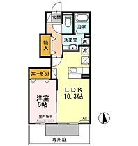 香川県高松市仏生山町乙（賃貸アパート1LDK・1階・40.28㎡） その2