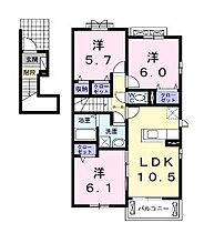 香川県丸亀市郡家町（賃貸アパート3LDK・2階・67.50㎡） その2