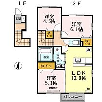 香川県高松市上林町（賃貸アパート3LDK・2階・66.14㎡） その2