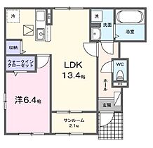 香川県丸亀市柞原町（賃貸アパート1LDK・1階・50.87㎡） その2