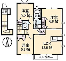 香川県高松市三名町（賃貸アパート3LDK・2階・66.96㎡） その2