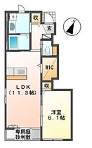 ヴァンルージュIV  ｜ 香川県丸亀市土器町西８丁目（賃貸アパート1LDK・1階・45.44㎡） その2