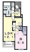 香川県高松市上福岡町（賃貸アパート1LDK・1階・45.84㎡） その2