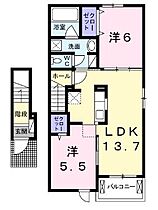 香川県坂出市江尻町（賃貸アパート2LDK・2階・57.93㎡） その2