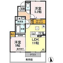 コンフォーティア 2LDKの間取図画像