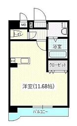 なかよしマンション塩上 1Kの間取図画像