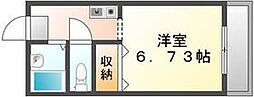 Uハウス 1Kの間取図画像