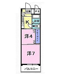 サンセール居石公園前 2Kの間取図画像