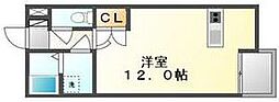 レオネクストミルアージュ ワンルームの間取図画像