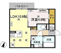 TORISIAサクセス 1LDKの間取図画像