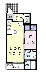 エアリーファイン2 1LDKの間取図画像