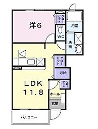 ビリーブ 1LDKの間取図画像
