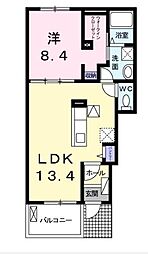 ジュネスM1 1LDKの間取図画像