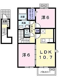 リコルディーオ 2LDKの間取図画像