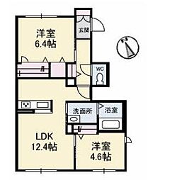 シャーメゾン21D 2LDKの間取図画像