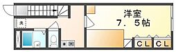 レオパレスインバルカ 1Kの間取図画像