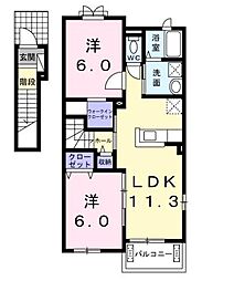 フィオーレ・G2 2LDKの間取図画像