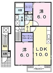 グランデカーサG 2LDKの間取図画像