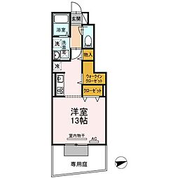エントピア ワンルームの間取図画像