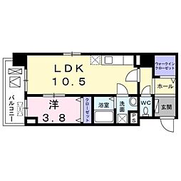 アルテミスコート 1LDKの間取図画像
