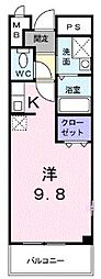 パークサイド今里 ワンルームの間取図画像