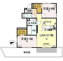 サンエスポアール 2LDKの間取図画像