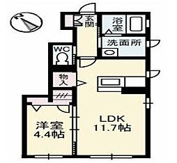 ラピス 1LDKの間取図画像