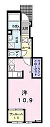 ジャダハウス丸亀B ワンルームの間取図画像
